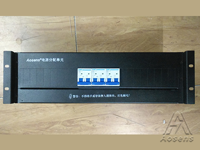 定制3U機架式配電單元正泰2P空開 導軌式五孔電源插座輸出