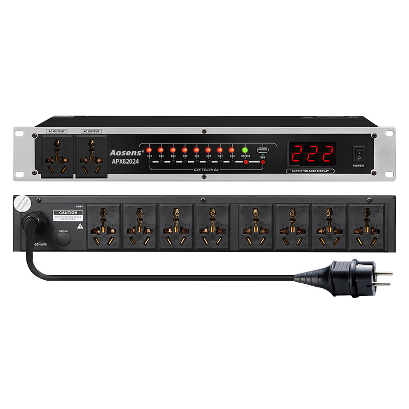 奧盛 8+2路時(shí)序電源 延時(shí)上電PDU 帶電壓顯示 獨(dú)立控制APX82024